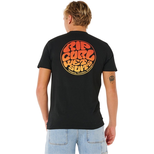 2026 Rip Curl Mens Wettie Passage Icon Tee 10EMTE - Black